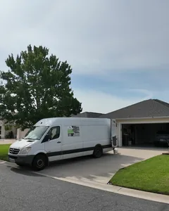 MCP Flooring van parked at a home in The Villages
